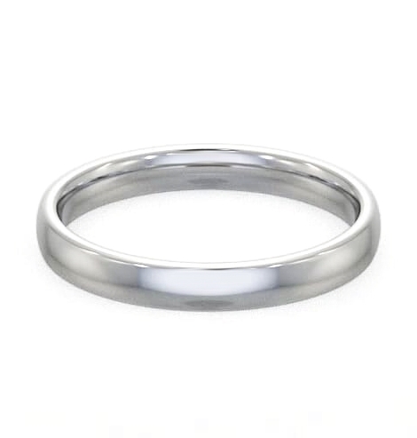Ladies Plain Flat Side Court Wedding Ring 9K White Gold WBF33_WG_THUMB1