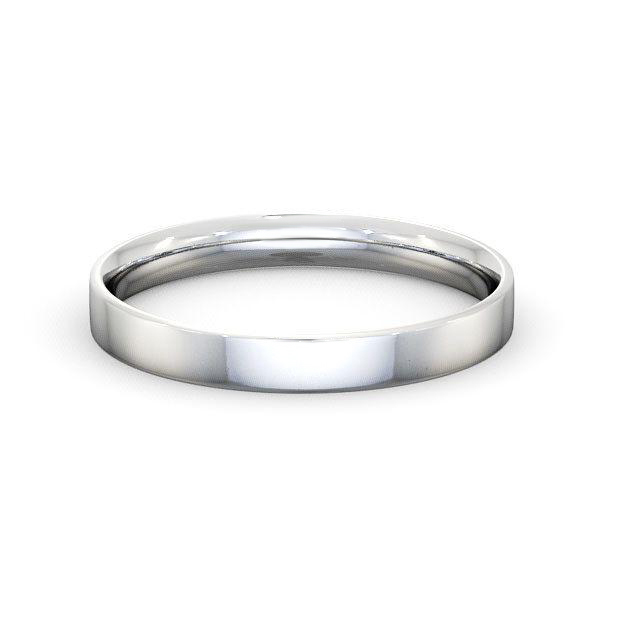 Ladies Plain Wedding Ring Palladium - Flat Court WBF3_WG_HAND