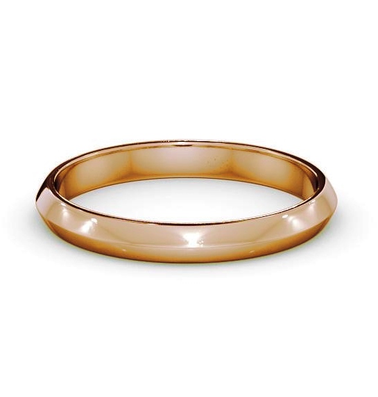 Ladies Plain Knife Edge Wedding Ring 18K Rose Gold WBF45_RG_THUMB2 