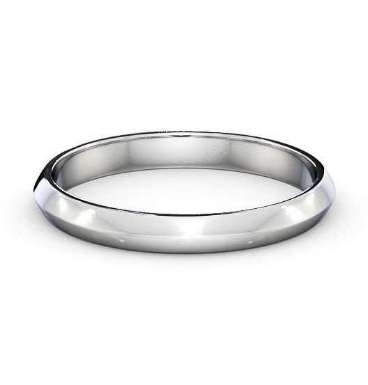 Ladies Plain Knife Edge Wedding Ring 18K White Gold WBF45_WG_THUMB1