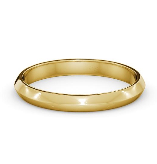 Ladies Plain Knife Edge Wedding Ring 9K Yellow Gold WBF45_YG_THUMB2 