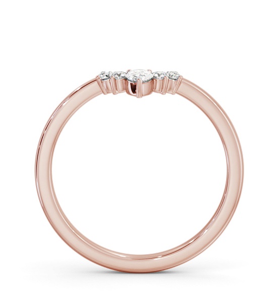 Ladies 0.15ct Seven Diamond Pear and Round Wedding Ring 9K Rose Gold WBF46_RG_THUMB1 