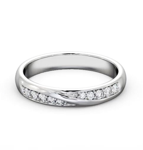 Ladies Round Diamond 0.15ct Wedding Ring Palladium WBF47_WG_THUMB1