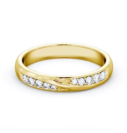 Ladies Round Diamond 0.15ct Wedding Ring 9K Yellow Gold WBF47_YG_THUMB1