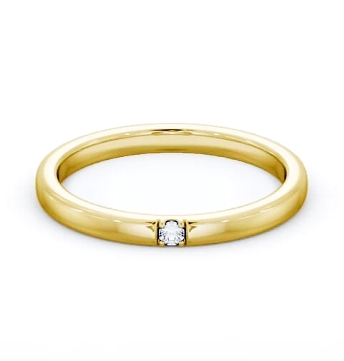 Ladies Single Round Diamond Wedding Ring 18K Yellow Gold WBF48_YG_THUMB2 