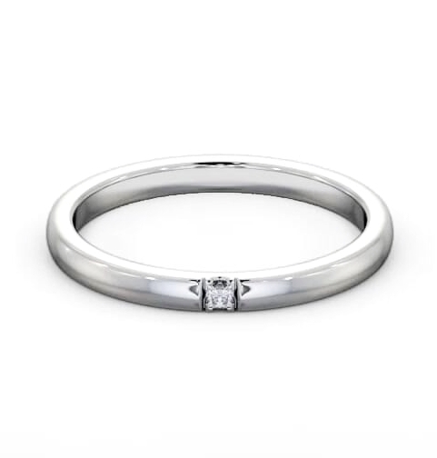 Ladies Single Princess Diamond Wedding Ring Palladium WBF49_WG_THUMB1