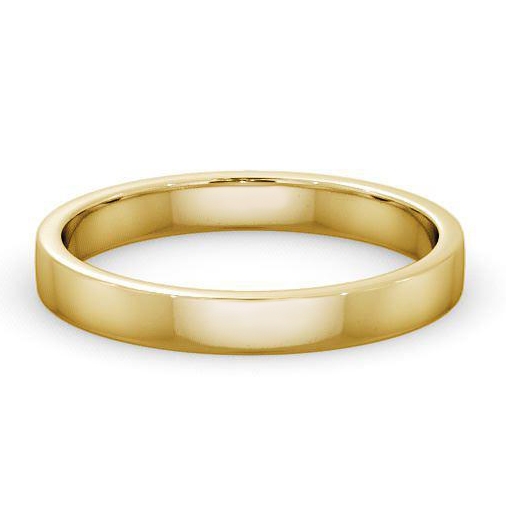Ladies Plain Flat Style Wedding Ring 18K Yellow Gold WBF4_YG_THUMB2 