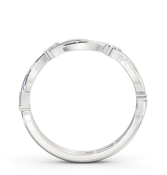 Ladies Round Diamond 0.06ct Unique Wedding Ring 18K White Gold WBF50_WG_THUMB1 