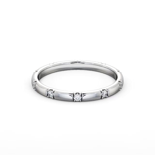 Ladies Diamond Wedding Ring 9K White Gold - Adella WBF51_WG_HAND
