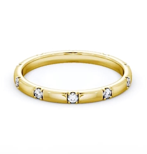 Ladies Multiple Round Diamond Wedding Ring 18K Yellow Gold WBF51_YG_THUMB1