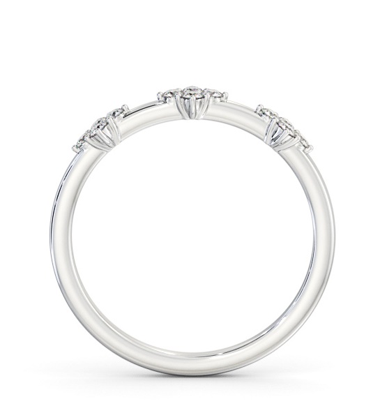 Ladies Round Diamond 0.18ct Cluster Wedding Ring 18K White Gold WBF52_WG_THUMB1 