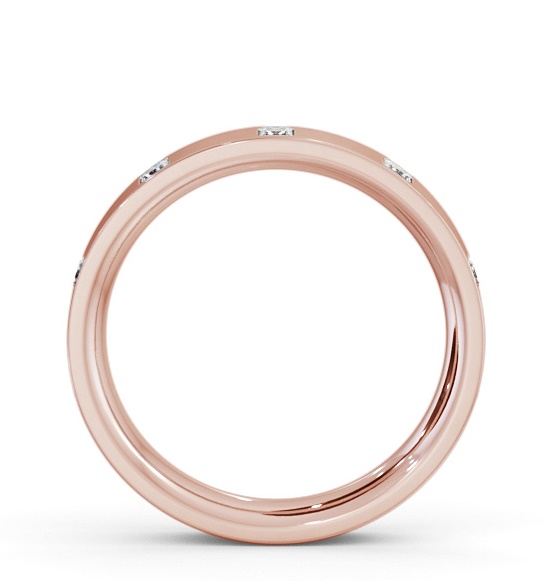 Ladies Multiple Princess Diamond Flat Court Profile Ring 18K Rose Gold WBF55_RG_THUMB1 