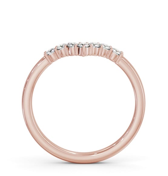 Ladies Round Diamond 0.18ct Wishbone Wedding Ring 9K Rose Gold WBF56_RG_THUMB1 