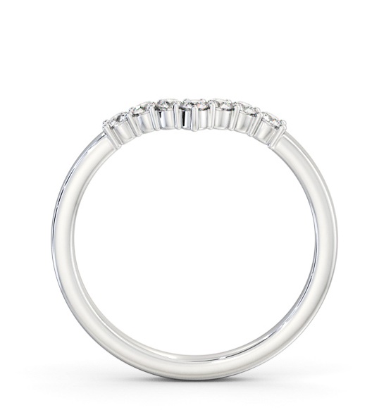 Ladies Round Diamond 0.18ct Wishbone Wedding Ring 9K White Gold WBF56_WG_THUMB1 
