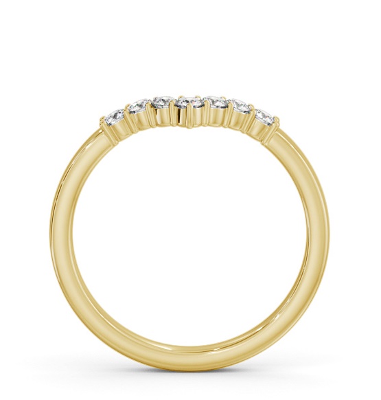 Ladies Round Diamond 0.18ct Wishbone Wedding Ring 18K Yellow Gold WBF56_YG_THUMB1 