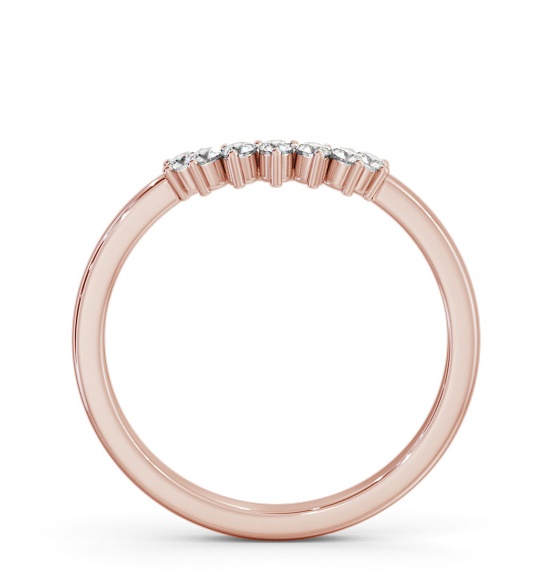 Ladies Round Diamond 0.15ct Half Moon Wedding Ring 18K Rose Gold WBF57_RG_THUMB1 
