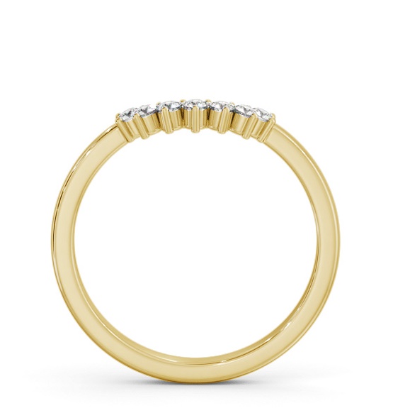 Ladies Round Diamond 0.15ct Half Moon Wedding Ring 18K Yellow Gold WBF57_YG_THUMB1 