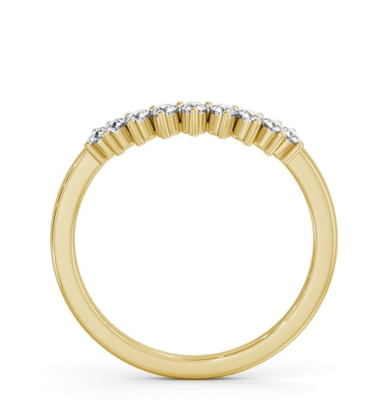 Ladies Round Diamond 0.25ct Half Moon Wedding Ring 18K Yellow Gold WBF58_YG_THUMB1 