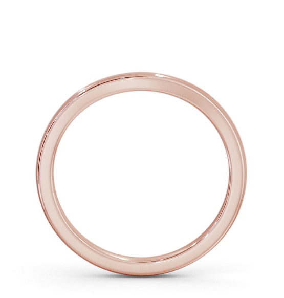 Ladies Plain Curved Wedding Ring 18K Rose Gold WBF59_RG_THUMB1 