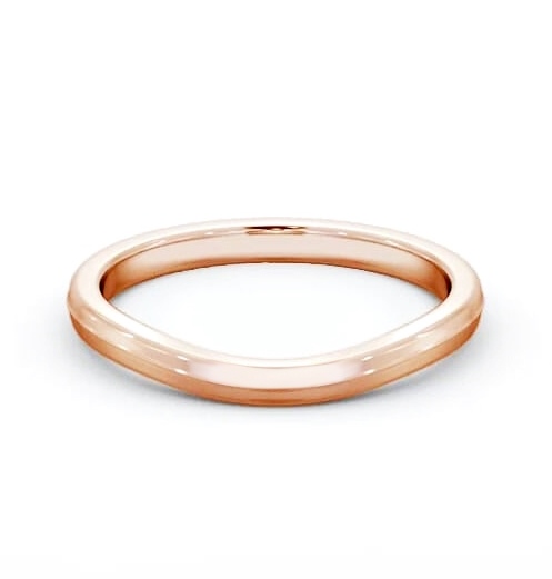 Ladies Plain Curved Wedding Ring 9K Rose Gold WBF59_RG_THUMB2 