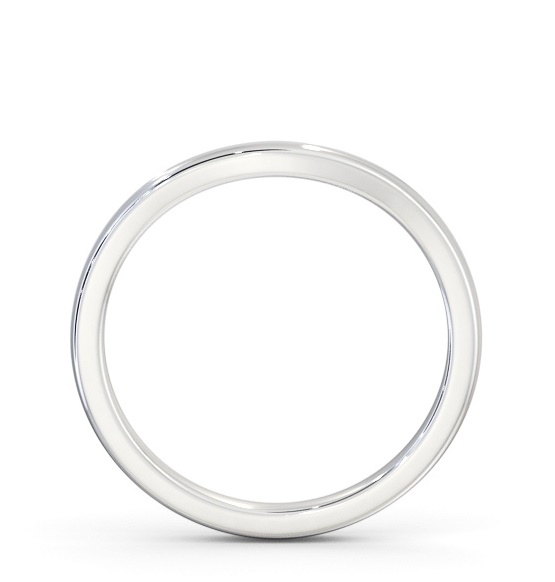 Ladies Plain Curved Wedding Ring 18K White Gold WBF59_WG_THUMB1 