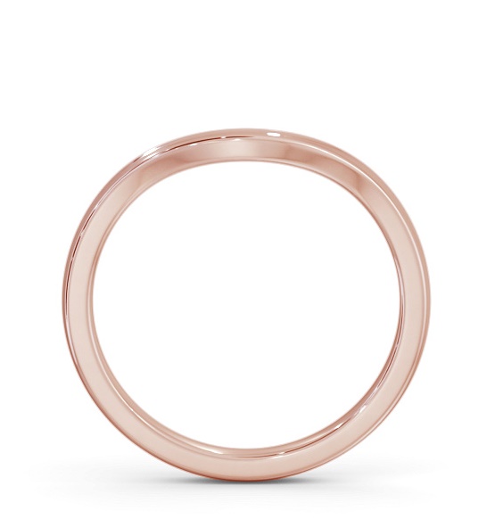 Ladies Plain Curved Wedding Ring 18K Rose Gold WBF60_RG_THUMB1 