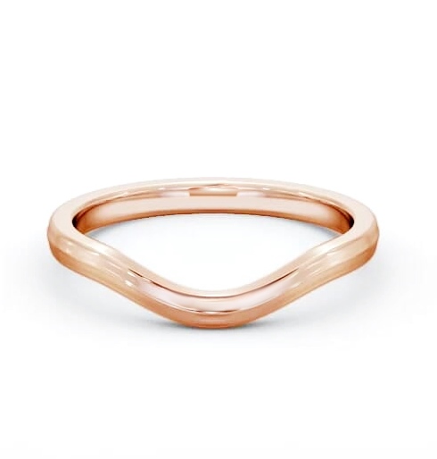 Ladies Plain Curved Wedding Ring 9K Rose Gold WBF60_RG_THUMB1