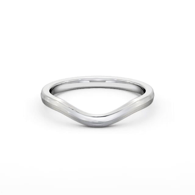 Ladies Plain Wedding Ring Platinum - Sarina WBF60_WG_HAND