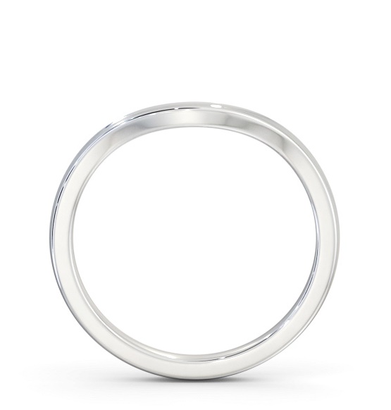 Ladies Plain Curved Wedding Ring Palladium WBF60_WG_THUMB1 