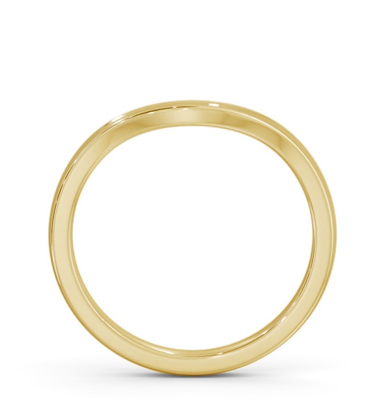 Ladies Plain Curved Wedding Ring 18K Yellow Gold WBF60_YG_THUMB1 