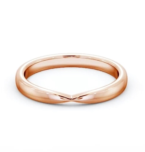 Ladies Plain Pinched Wedding Ring 18K Rose Gold WBF61_RG_THUMB2 