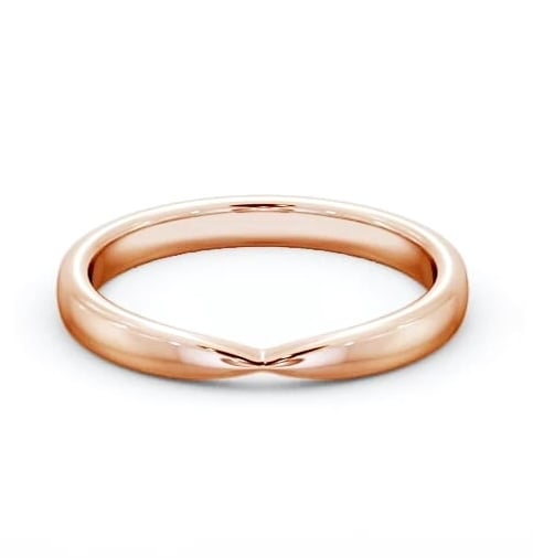 Ladies Plain Pinched Wedding Ring 9K Rose Gold WBF61_RG_THUMB2 