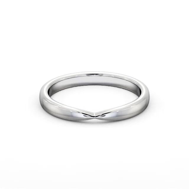 Ladies Plain Wedding Ring 18K White Gold - Brook WBF61_WG_HAND