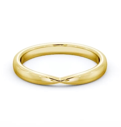 Ladies Plain Pinched Wedding Ring 9K Yellow Gold WBF61_YG_THUMB2 