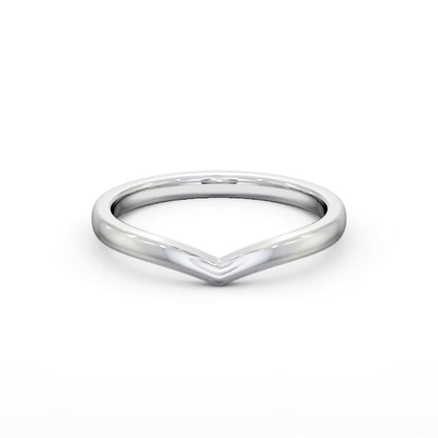Ladies Plain Wedding Ring 18K White Gold - Brailey WBF63_WG_HAND