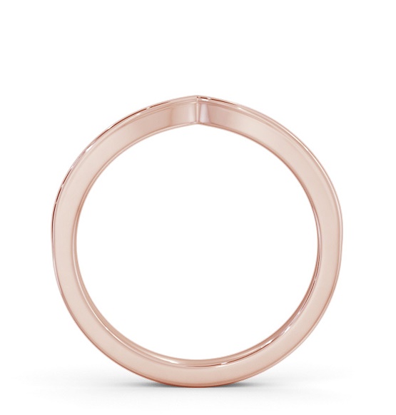 Ladies Plain Raised Edge Wedding Ring 18K Rose Gold WBF64_RG_THUMB1 