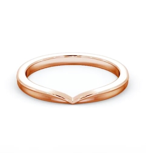 Ladies Plain Raised Edge Wedding Ring 18K Rose Gold WBF64_RG_THUMB2 