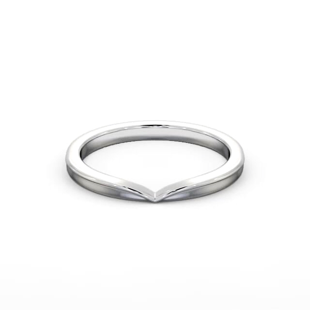 Ladies Plain Wedding Ring Platinum - Tallulah WBF64_WG_HAND