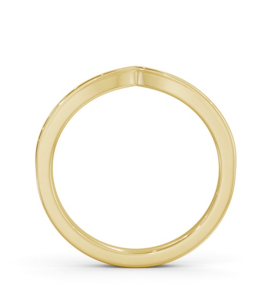 Ladies Plain Raised Edge Wedding Ring 18K Yellow Gold WBF64_YG_THUMB1 