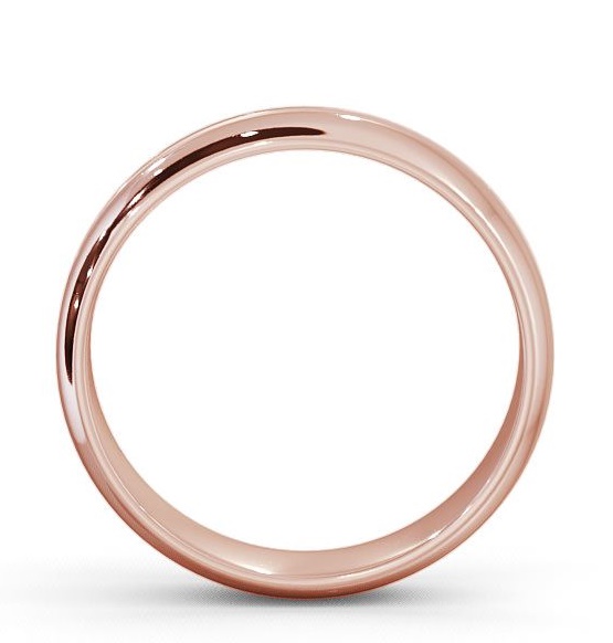 Mens D Shape Single Groove Wedding Ring 18K Rose Gold WBM10_RG_THUMB1 