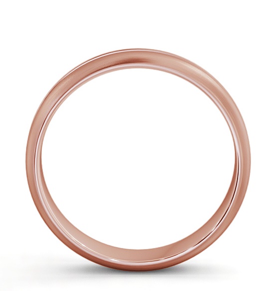 Mens D Shape Single Groove with Matt Finish Wedding Ring 18K Rose Gold WBM10B_RG_THUMB1 