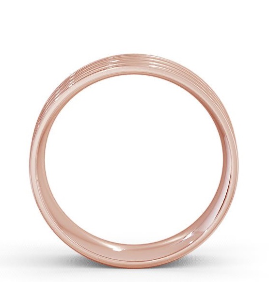 Mens Flat Court Treble Groove Wedding Ring 18K Rose Gold WBM11_RG_THUMB1 