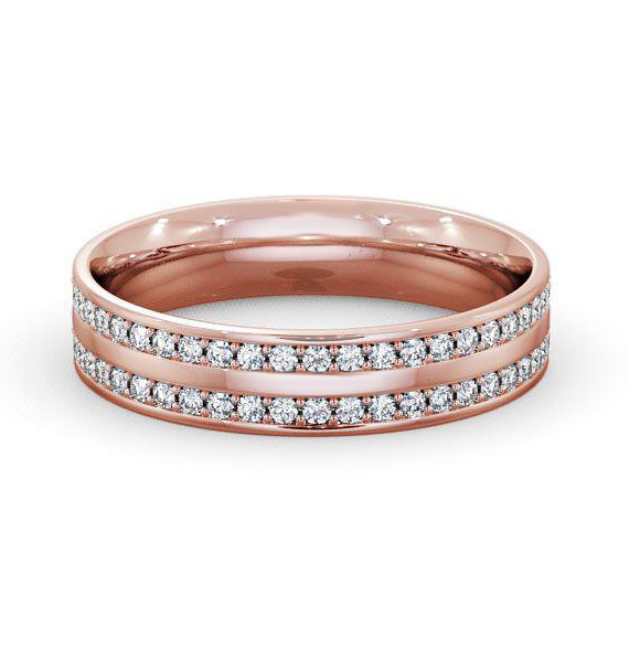 Mens Diamond 0.80ct Double Channel Set Wedding Ring 18K Rose Gold WBM12_RG_THUMB2 