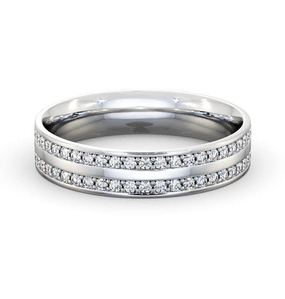 Mens Diamond 0.74ct Double Channel Set Wedding Ring Palladium WBM12_WG_THUMB2 