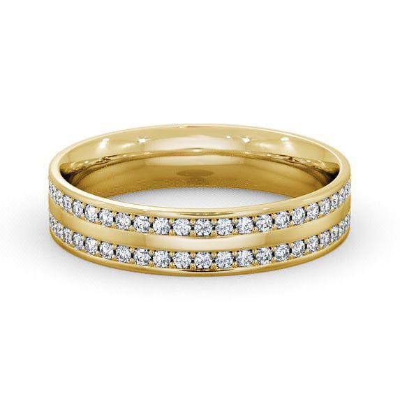 Mens Diamond 0.74ct Double Channel Set Wedding Ring 9K Yellow Gold WBM12_YG_THUMB2 