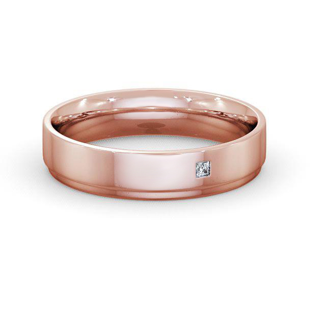 Mens Diamond Wedding Ring 18K Rose Gold - Orion WBM13_RG_HAND