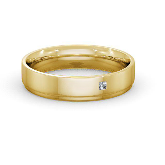 Mens Diamond Wedding Ring 18K Yellow Gold - Orion WBM13_YG_HAND