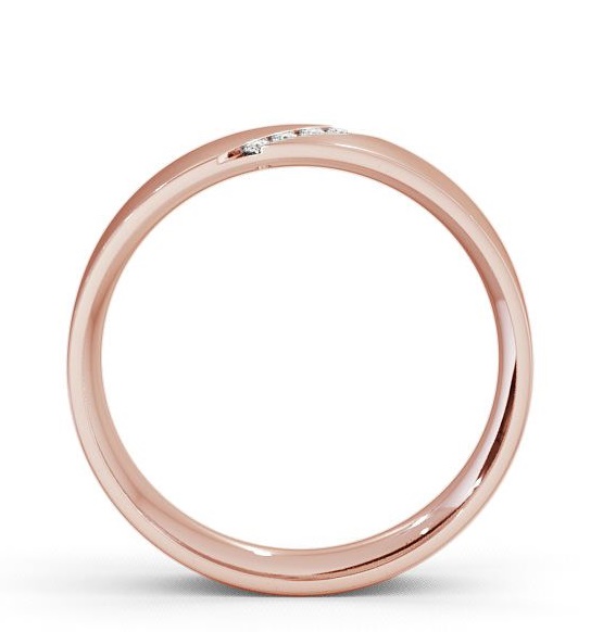 Mens Diamond 0.06ct Diagonal Channel Set Wedding Ring 18K Rose Gold WBM14_RG_THUMB1 