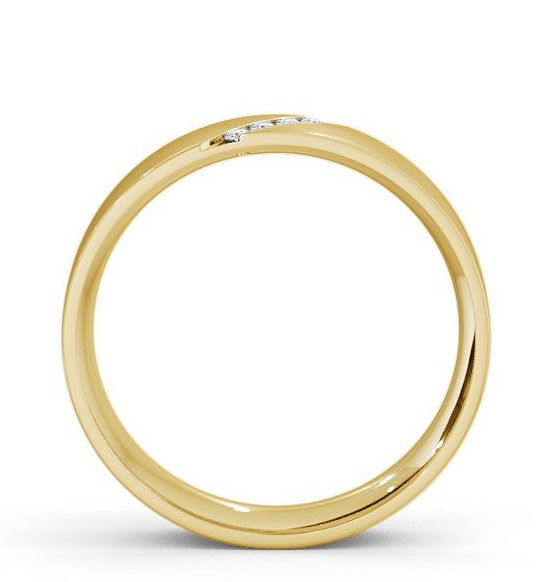 Mens Diamond 0.06ct Diagonal Channel Set Wedding Ring 9K Yellow Gold WBM14_YG_THUMB1 