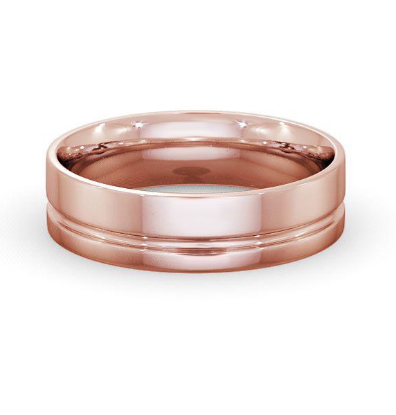 Mens Flat Court Side Groove Wedding Ring 18K Rose Gold WBM20_RG_thumb2.jpg 